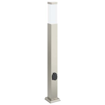 Bolderverlichting met stopcontact 3 stuks 80 cm RVS IP44 4
