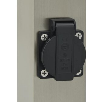 Bolderverlichting met stopcontact 3 stuks 80 cm RVS IP44 7