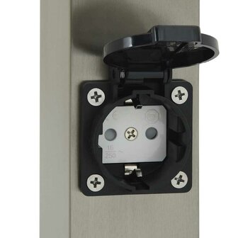 Bolderverlichting met stopcontact 3 stuks 80 cm RVS IP44 8
