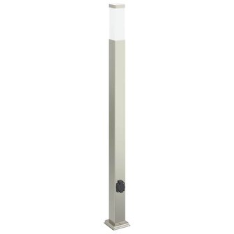 Bolderarmatuur met stopcontact 110 cm RVS IP44 2