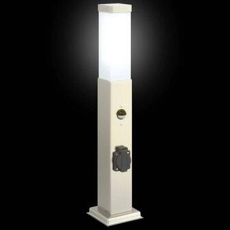 Bolderverlichting met sensor en stopcontact 3 stuks 50 cm roestvrij staal IP44 5