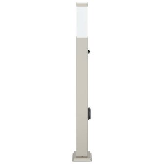 Bolderarmatuur met sensor en stopcontact 80 cm roestvrij staal IP44 4