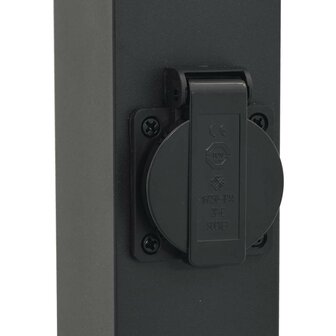 Bolderarmatuur met stopcontact 110 cm Zwart IP44 8