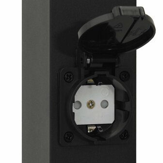 Bolderarmatuur met stopcontact 110 cm Zwart IP44 9