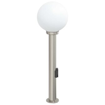 Bolderarmatuur met stopcontact 80 cm RVS IP44 4
