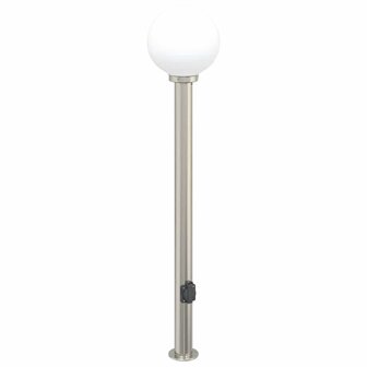 Bolderarmatuur met stopcontact 120 cm RVS IP44 2
