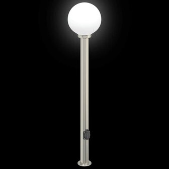 Bolderarmatuur met stopcontact 120 cm RVS IP44 6