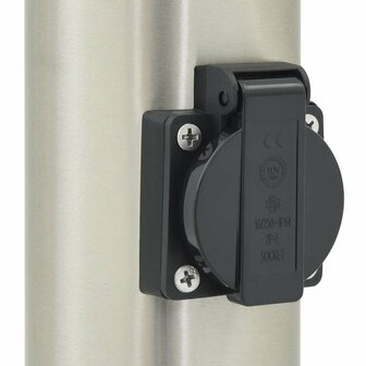 Bolderarmatuur met stopcontact 120 cm RVS IP44 8
