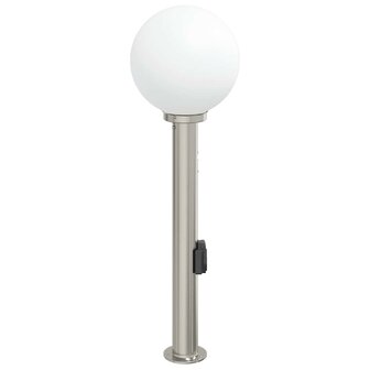 Bolderarmatuur met sensor en stopcontact 80 cm roestvrij staal IP44 4