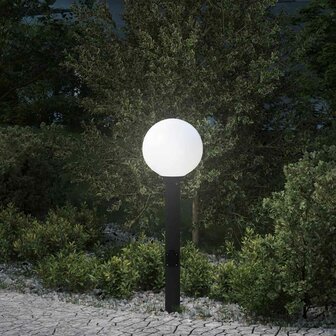 Bolderarmatuur met stopcontact 80 cm Zwart IP44 1
