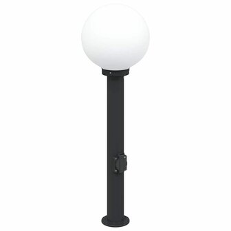 Bolderarmatuur met stopcontact 80 cm Zwart IP44 2