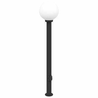 Bolderarmatuur met stopcontact 120 cm Zwart IP44 2