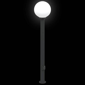 Bolderarmatuur met stopcontact 120 cm Zwart IP44 6