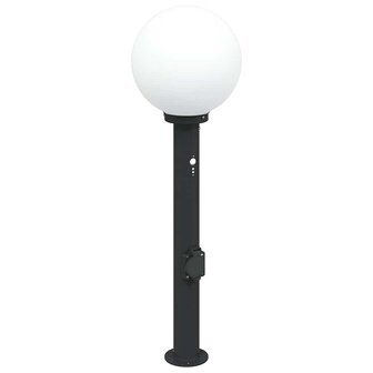Bolderarmatuur met sensor en stopcontact 80 cm zwart IP44 2
