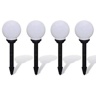 Tuinpadlampen 4 st met grondpin LED 15 cm 2