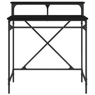 Bureau Zwart Eiken 80 x 50 x 90 cm Bewerkt hout 5