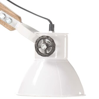 Wandlamp industrieel rond E27 wit 6