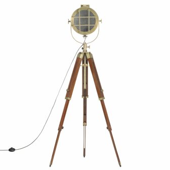 Vloerlamp driepoot 165 cm massief mangohout        5