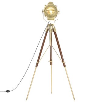 Vloerlamp driepoot 193 cm massief mangohout      5