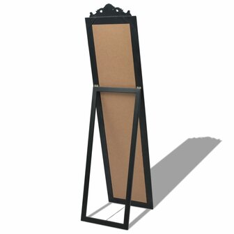 Vrijstaande spiegel Barokstijl 160x40cm zwart 4