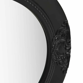 Wandspiegel barok stijl 50 cm zwart 3