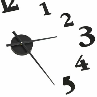3D-wandklok modern XXL 100 cm zwart en wit 4