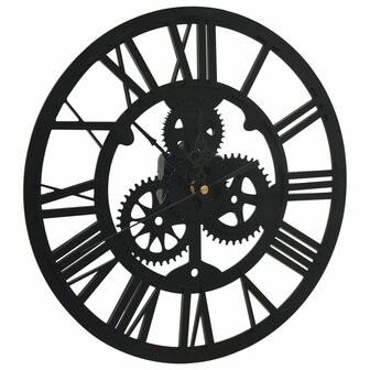 Wandklok 30 cm acryl zwart 3