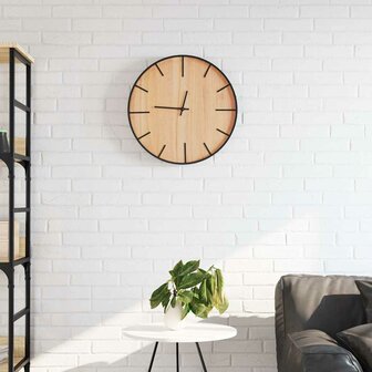 Wandklok &amp;Oslash;39 cm ijzer en bewerkt hout bruin 1