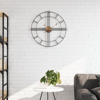 Wandklok &amp;Oslash;60 cm ijzer zwart 1