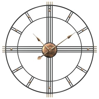 Wandklok &amp;Oslash;60 cm ijzer zwart 2