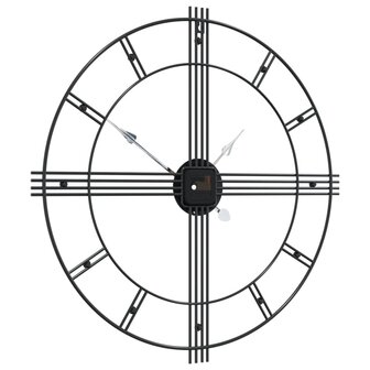 Wandklok &amp;Oslash;60 cm ijzer zwart 5