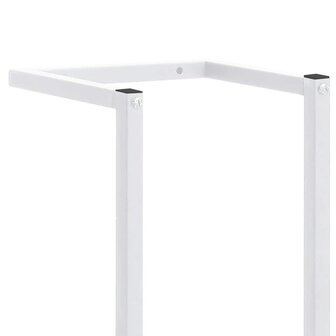Handdoekenrek 25x20x95 cm staal wit 7