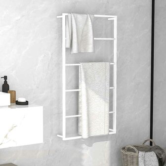 Handdoekenrek wit 60x10x116 cm staal 1