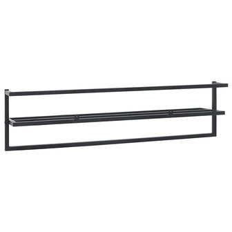 Handdoekenrek 95x25x22 cm ijzer zwart 6