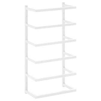 Handdoekenrek 24x12x48 cm staal wit 2