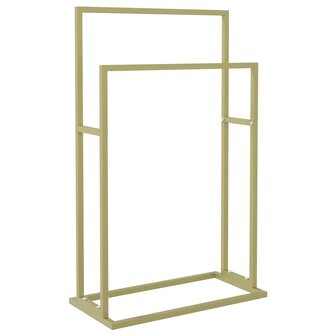 Handdoekenrek vrijstaand 48x24x78,5 cm ijzer goudkleurig 2