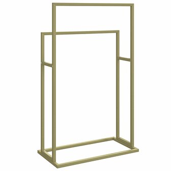 Handdoekenrek vrijstaand 48x24x78,5 cm ijzer goudkleurig 7