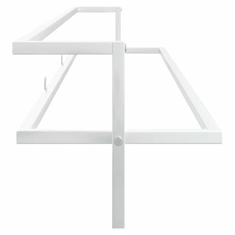 Handdoekenrek 95x25x22 cm ijzer wit 5