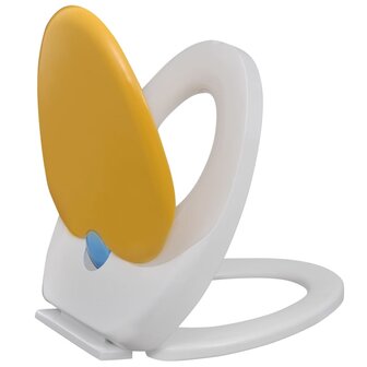 Toiletbrillen met soft-close deksels 2 st kunststof wit en geel 6