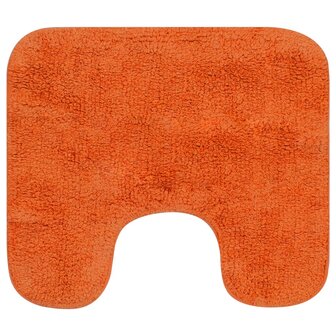 Badmattenset stof oranje 3-delig 3