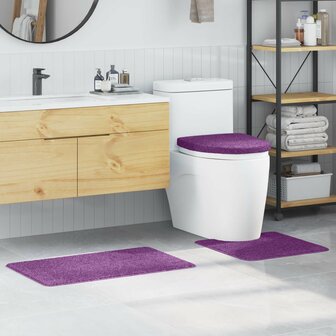 Antislip Badmat Set 3 pcs Paars PP 1