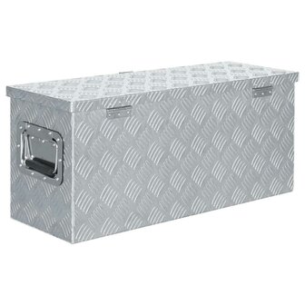 Aluminium kist 76,5x26,5x33 cm zilverkleurig 5