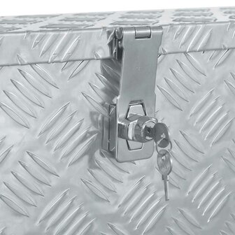 Aluminium kist 76,5x26,5x33 cm zilverkleurig 7