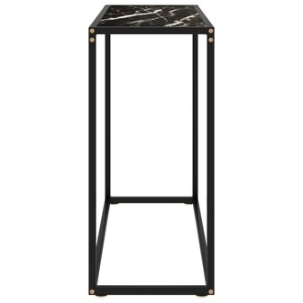 Wandtafel 80x35x75 cm gehard glas zwart 3