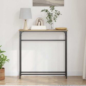 Wandtafel Artisan Eiken 75 x 19,5 x 75 cm Bewerkt hout 4