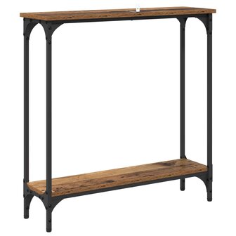 Wandtafel met plank Oud Hout 75 x 22,5 x 75 cm Bewerkt hout 7