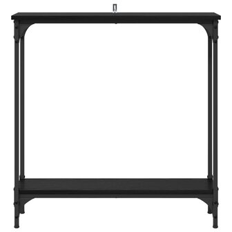 Wandtafel met plank Zwart Eiken 75 x 22,5 x 75 cm Bewerkt hout 5