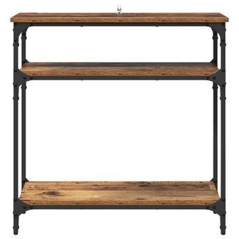 Wandtafel met plank Oud Hout 75 x 29 x 75 cm Bewerkt hout 5
