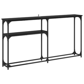 Wandtafel Zwart Eiken 146 x 22,5 x 75 cm Bewerkt hout 2