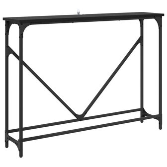 Wandtafel Zwart Eiken 102 x 23 x 75 cm Bewerkt hout 2